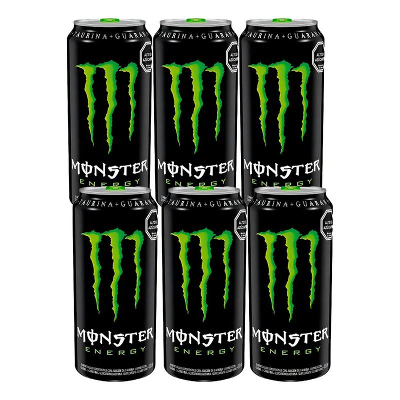 Monster Energy original verde, pack de 6 latas de 473 ml