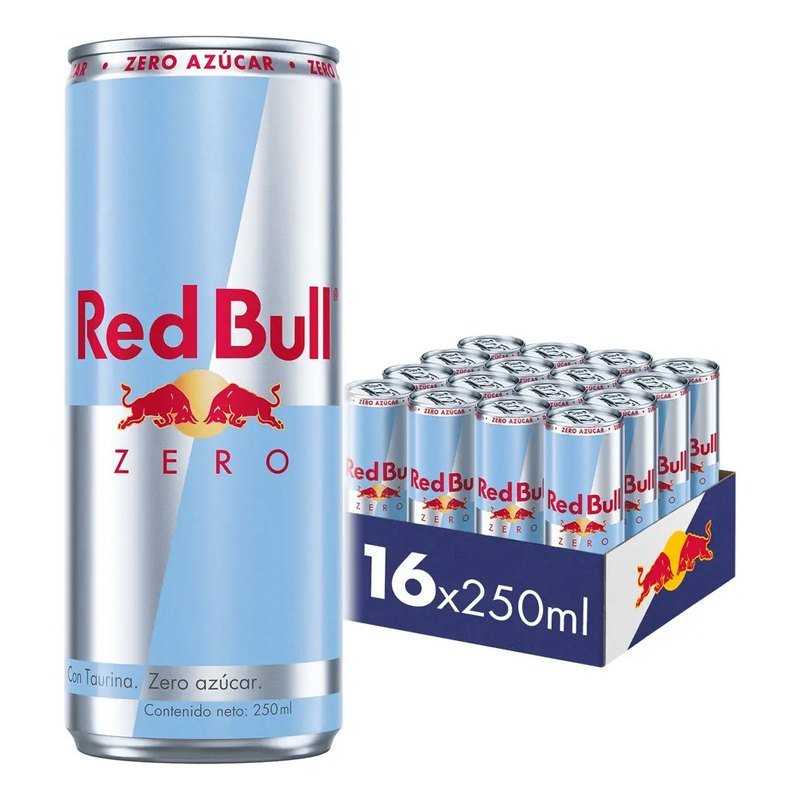 Red Bull Zero, lata de 250 ml y pack de 16 latas