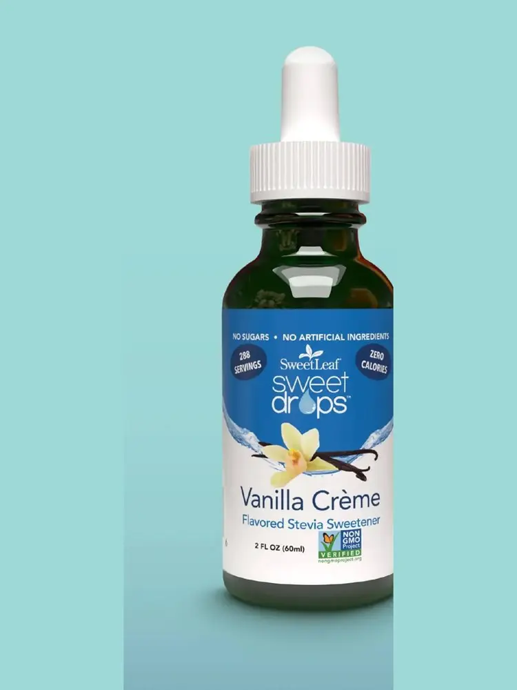 SweetLeaf Sweet Drops sabor Vanilla Crème, frasco gotario de 60 ml